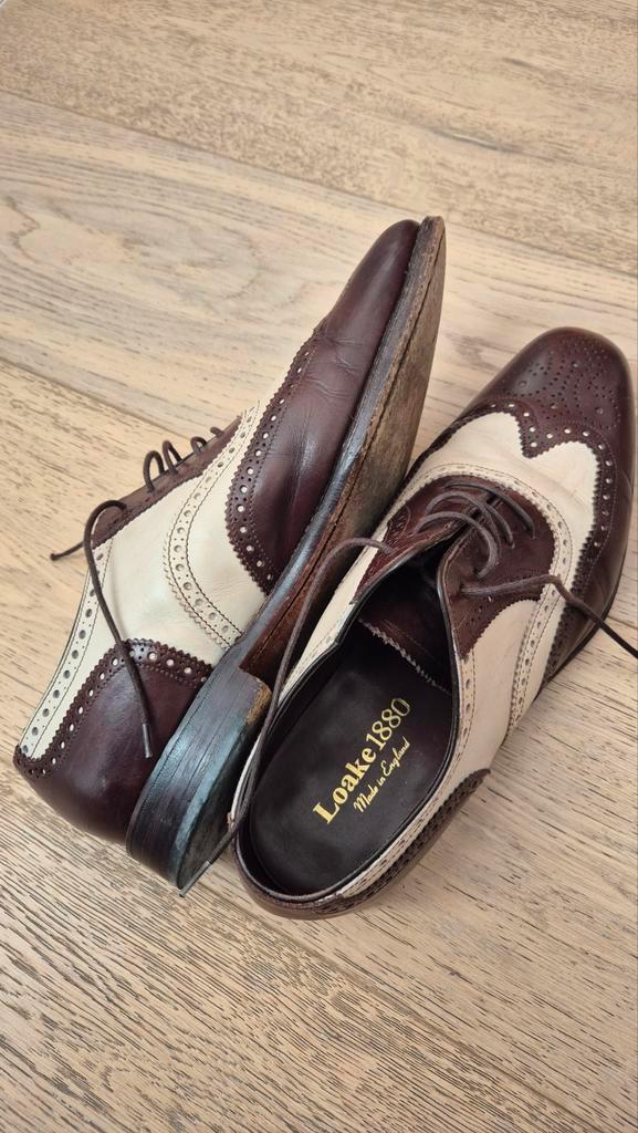​Loake 1880 - Exclusieve Two-Tone (Spectator) - Maat 8 EU 42, Kleding | Dames, Schoenen, Bruin, Ophalen