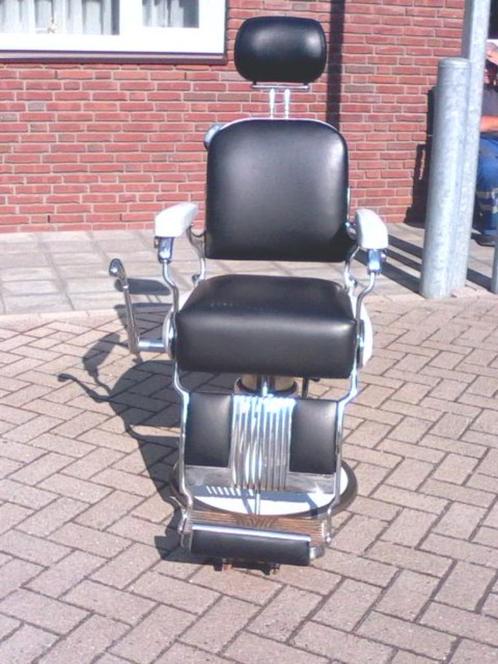 Belmont  Takara - kappersstoel - barbierstoel, Huis en Inrichting, Stoelen, Gebruikt, Eén, Leer, Metaal, Ophalen