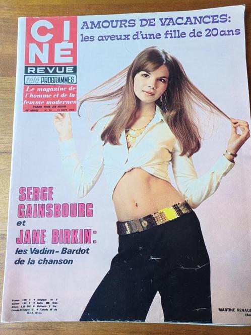 Ciné Revue / 1969/ Belmo,do/ Birkin/ Aznavour / Gainsbourg, Verzamelen, Tijdschriften, Kranten en Knipsels, Tijdschrift, Ophalen of Verzenden