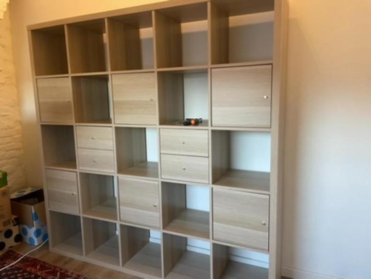 Ikea KALLAX kast met vakjes en lades, Huis en Inrichting, Kasten | Dressoirs, Zo goed als nieuw, 150 tot 200 cm, 25 tot 50 cm
