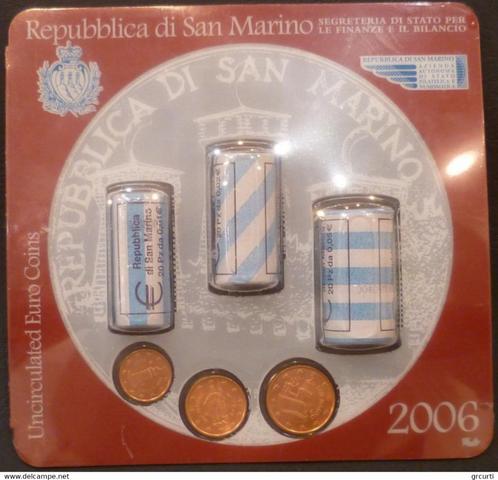 San Marino Blister 2006, Postzegels en Munten, Munten | Europa | Euromunten, Setje, Overige waardes, San Marino, Ophalen of Verzenden