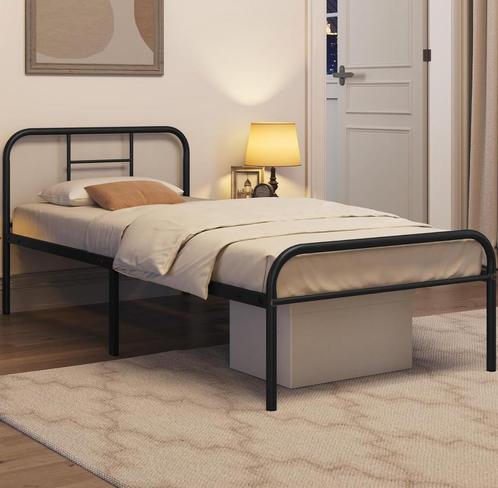 Yaheetech metalen bed bedframe met lattenbodem 190 x 90 CM, Huis en Inrichting, Slaapkamer | Bedden, Nieuw, Eenpersoons, 90 cm