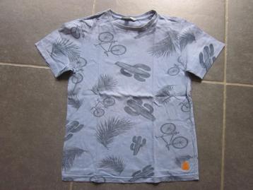 blauw T-shirt met fietsen en cactussen beschikbaar voor biedingen