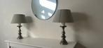 tafellampen met nieuwe lampenkap 2 stuks, Huis en Inrichting, Lampen | Tafellampen, Ophalen, Gebruikt, Metaal, Minder dan 50 cm