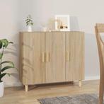 Buffet 90x34x80 cm en bois sculpté chêne sonoma, Envoi, Neuf
