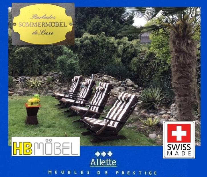 TEAK jachtlak tuinstoelen hoogwaardig Sommermöbel CH, Tuin en Terras, Tuinmeubel-accessoires, Zo goed als nieuw, Ophalen