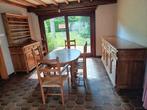 vol eiken eetplaats met 6 stoelen, Huis en Inrichting, Tafels | Eettafels, Ophalen, Zo goed als nieuw