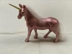 Eenhoorn roze glitter met gouden hoorn 20cm unicorn, Zo goed als nieuw, Overige soorten, Beeldje of Figuurtje