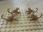 LEGO DIEREN - 4 APEN DARK TAN, Ophalen of Verzenden, Zo goed als nieuw, Losse stenen, Lego