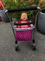Wagentje met babyborn, Kinderen en Baby's, Speelgoed | Poppen, Ophalen, Gebruikt, Babypop