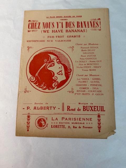 Le Buxeuil, Chez nous y a des bananes., Musique & Instruments, Partitions, Utilisé, Artiste ou Compositeur, Populaire, Piano, Chant