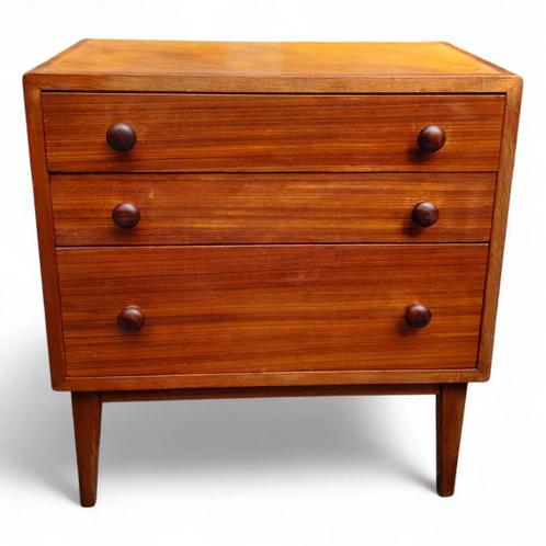 Vintage design ladekastje, massief hout H63B59D34cm, Huis en Inrichting, Kasten | Ladekasten, Gebruikt, Minder dan 100 cm, 50 tot 100 cm