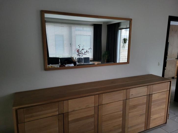 Eiken meubelset ( Dressoir, tafel, barkast & spiegel), Huis en Inrichting, Kasten | Dressoirs, Ophalen