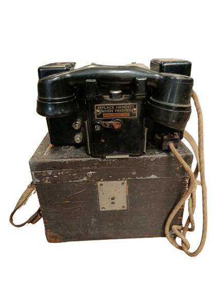ensemble téléphone Anglais SET "F" MK2 dans sa caisse, Collections, Objets militaires | Général, Enlèvement ou Envoi