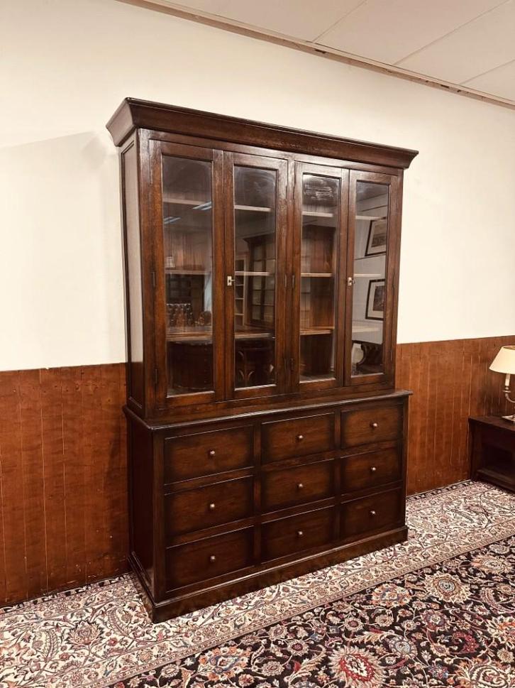 Klassiek Engelse Boekenkast Buffetkast Kast, Antiek en Kunst, Antiek | Kantoor en Zakelijk, Ophalen of Verzenden