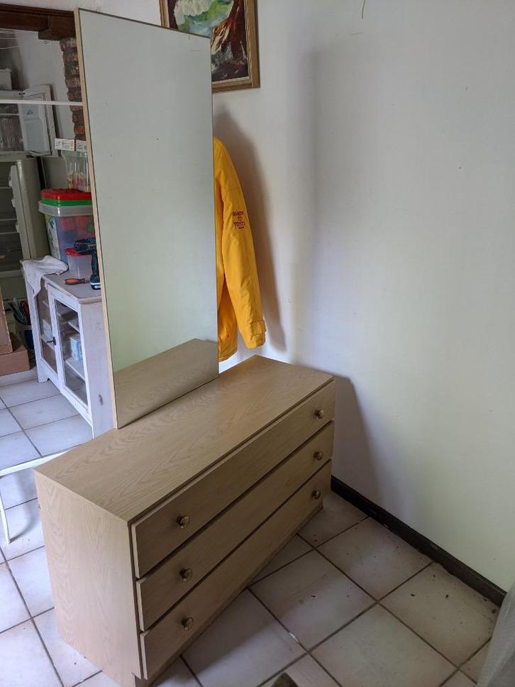 Commode / Ladenkast met spiegel, Huis en Inrichting, Kasten | Ladekasten, Gebruikt, 150 tot 200 cm, 50 tot 100 cm, 25 tot 50 cm