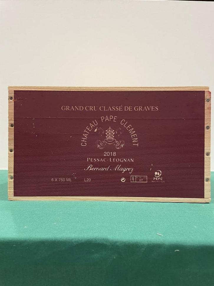 GCC - Chateau Pape Clement 2018 - CBO 6Bt, Verzamelen, Wijnen, Nieuw, Rode wijn, Frankrijk, Verzenden
