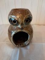 Photophore chouette en grès pyrité Guy Baudat, Enlèvement ou Envoi