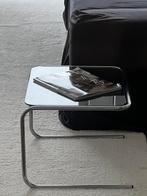 Vintage chroom bijzettafel, 1980, Huis en Inrichting, Ophalen, Zo goed als nieuw, Glas