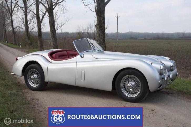 Jaguar XK140 OTS | 1956 | Route 66 Auctions, Auto's, Oldtimers, Bedrijf, Te koop, Jaguar, Benzine, Overige carrosserie, Handgeschakeld