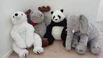 Dierenknuffels ijsbeer, rendier, panda en olifant, Kinderen en Baby's, Speelgoed | Knuffels en Pluche, Ophalen, Olifant