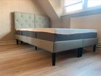Bed boxspring grijs merk “Emma” (140x200) in prima staat!, Huis en Inrichting, Slaapkamer | Boxsprings, Ophalen, 140 cm, Zo goed als nieuw