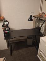 Bureau noir + éventuellement accessoires, Maison & Meubles, Bureaux, Enlèvement, Comme neuf, Bureau