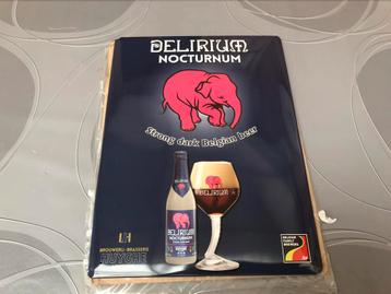 Delirium bier nocturnum reclamebord metaal beschikbaar voor biedingen