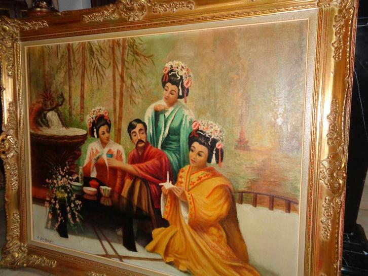 *Grand tableau magnifique signé avec un très beau cadre, Antiquités & Art, Art | Peinture | Classique, Enlèvement