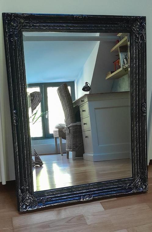 Rechthoekige spiegel 60 x 80 zwart antiek zilver, Huis en Inrichting, Woonaccessoires | Spiegels, Nieuw, 50 tot 75 cm, Minder dan 100 cm