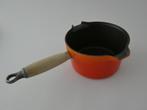 Le Creuset teck steelpan, Ophalen