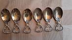 6 verzilverde aperitief hap lepels, Antiek en Kunst, Ophalen