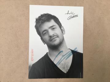 Handtekening van de Franse zanger Grégoire beschikbaar voor biedingen