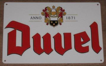 DUVEL : Metalen Bord Logo Duvel Bier - Anno 1871 beschikbaar voor biedingen