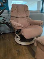 Stressless relaxzetel + voetbankje met opbergvak, Ophalen, Zo goed als nieuw