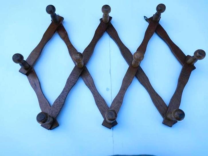 Vintage houten  verstelbaar plooikapstokje, goede staat, Antiek en Kunst, Curiosa en Brocante, Ophalen of Verzenden
