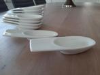 NIEUWE! Set van lepel-schaaltjes voor aperohapjes 12 stuks, Enlèvement ou Envoi, Porcelaine, Balance ou Balances, Neuf