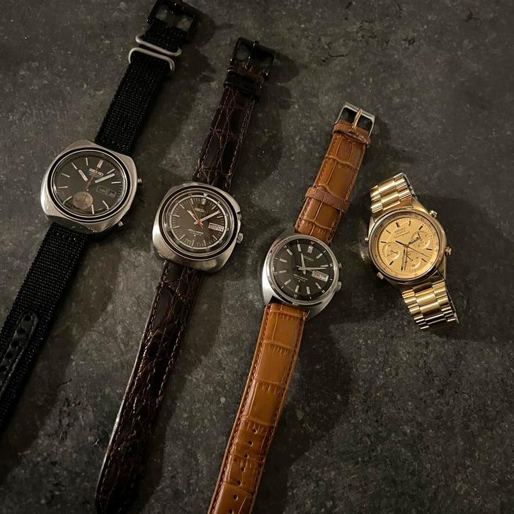 Seiko lot van 4, Handtassen en Accessoires, Horloges | Heren, Zo goed als nieuw, Seiko, Ophalen of Verzenden