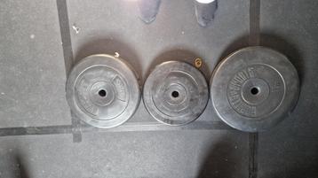 10 haltersschijven kunstof samen 140kg (30mm)  beschikbaar voor biedingen