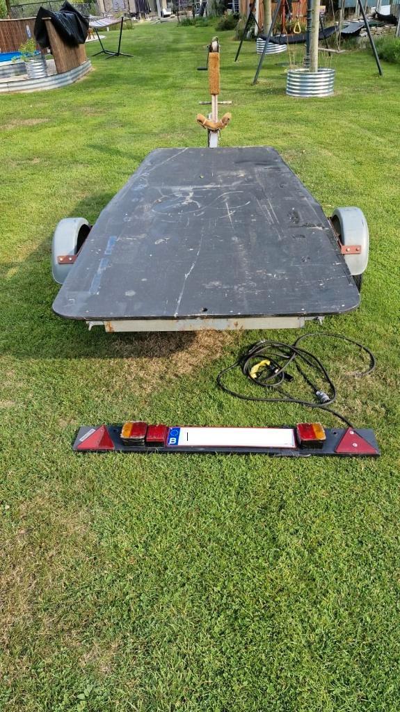 Aanhangwagen plat of plateau, Auto diversen, Aanhangers en Bagagewagens, Gebruikt, Ophalen