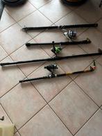 A vendre 4 cannes à pêche, Watersport en Boten, Hengelsport | Zeevissen, Ophalen, Gebruikt
