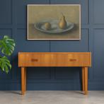 Prachtig vintage bijzetkastje, Huis en Inrichting, Gebruikt, 1 of 2 laden, Ophalen of Verzenden, Teakhout