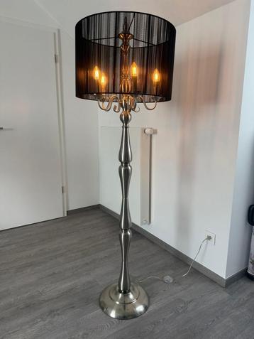 Lampadaire baroque moderne en métal, Gris, Rond, Comme neuf, Enlèvement