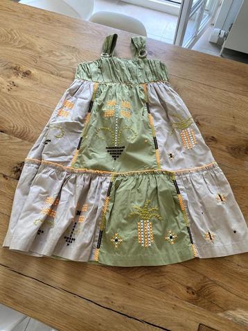 Zomerjurk Zara groen/bruin met oranje accenten  beschikbaar voor biedingen