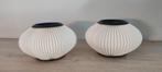 Rispal Paerlshade lampenkappen set wit 1950's in prachtstaat, Gebruikt, Verzenden, Industrieel, vintage, Minder dan 50 cm