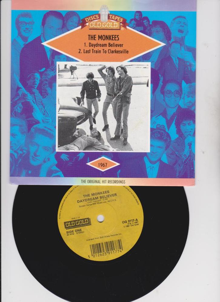 The Monkees – Daydream Believer / Last Train To Clarksville, Cd's en Dvd's, Vinyl Singles, Zo goed als nieuw, Single, Pop, 7 inch
