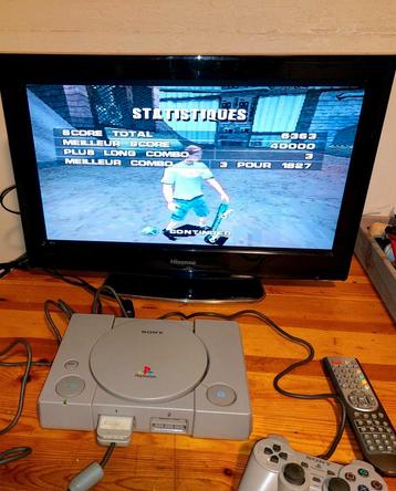 PlayStation 1 + une tv 