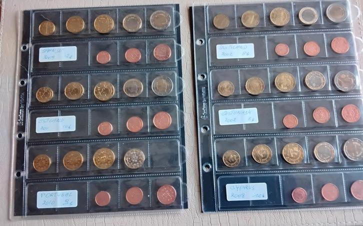 Twee euro setjes van 2€ tot 1cent (alle unc), Postzegels en Munten, Munten | Europa | Euromunten, Cyprus, Ophalen of Verzenden