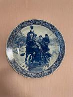 Antiek Delfts blauw wandbord paard en kar, Antiek en Kunst, Antiek | Keramiek en Aardewerk, Ophalen
