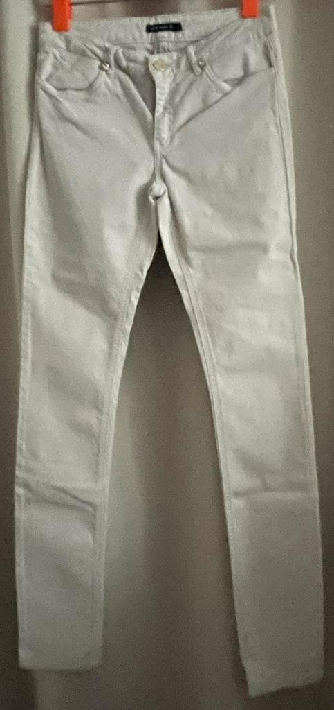 River Woods (26) 34/36 skinny jeans in wit/zilver glans, Kleding | Dames, Spijkerbroeken en Jeans, Zo goed als nieuw, Overige jeansmaten